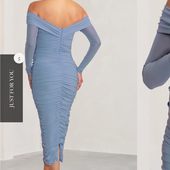 Club L London Maternity Dress Neva Bardot NWOT - Picture 12 of 12